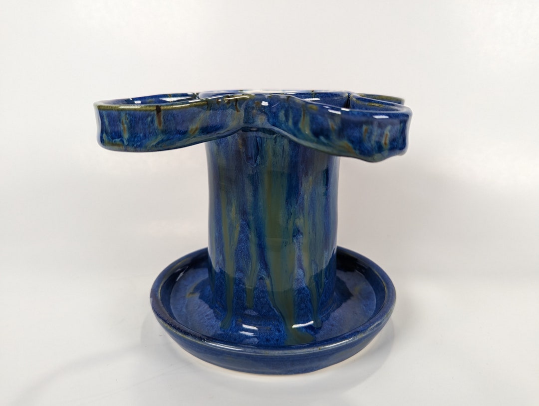 Blue and Green Toothbrush Holder, 4 Toothbrush Holder, Toothbrush Storage, Toothbrush Organizer
