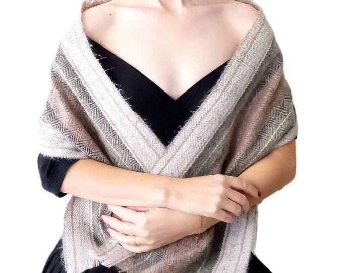 Retro Striped Wool Scarf - for Men and Women – Dandy & Flapper Style – Vintage 80's - Classic Nostalgic Gift