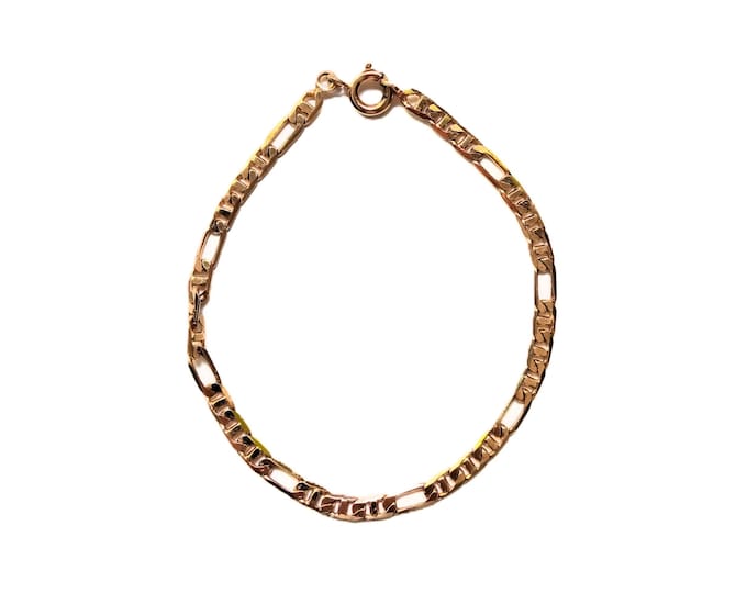 Gold-Plated Link Chain Bracelet – 1990s Vintage Jewelry – Elegant Minimalist Quiet Luxury – Gift for women & men