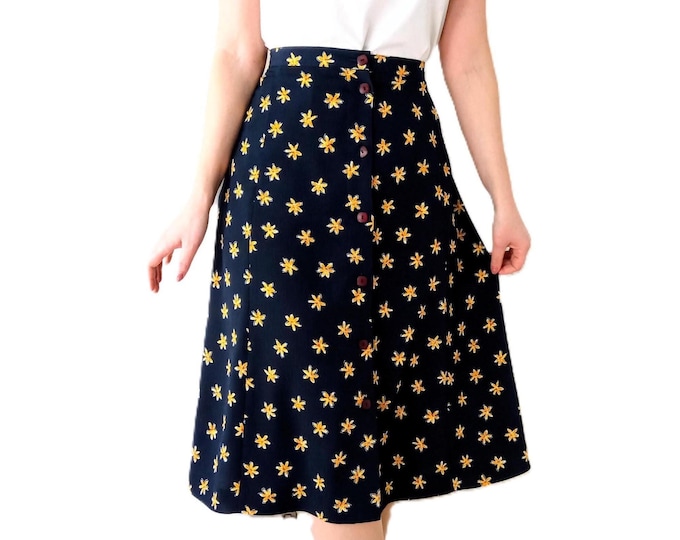 Jupe Midi Vintage Guy Dubouis Grande Taille - Esprit Années 40 - 4×L-5×L (48/50)