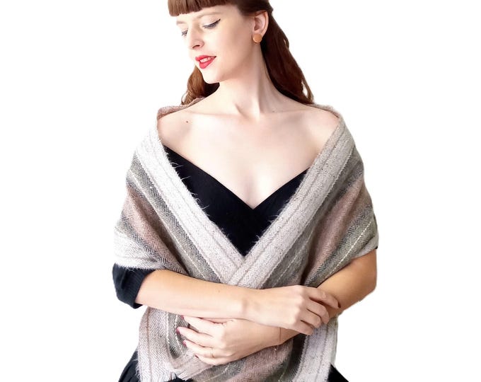 Retro Striped Wool Scarf - for Men and Women – Dandy & Flapper Style – Vintage 80's - Classic Nostalgic Gift