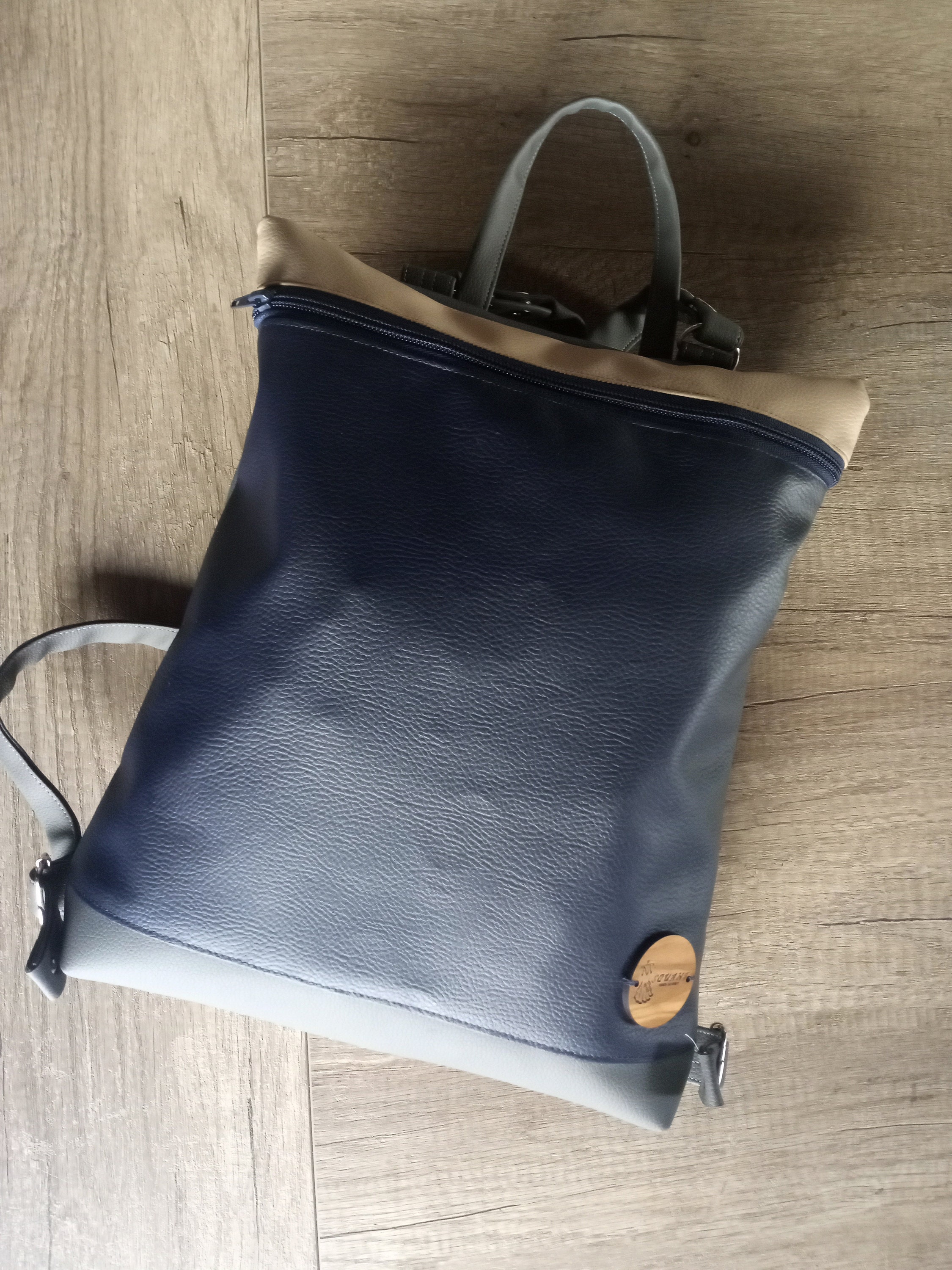 Reverse Bag and Backpack Women s Backpack Handmade Made in Italy Handmade Eco leather and Cork Backpack Etsy Ireland