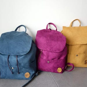 Zaino in  tessuto scamosciato vegano,  zaino da donna, zaino fatto a mano, zaino, made in Italy, regalo insegnante