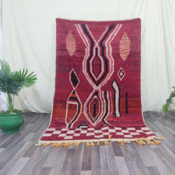 Natural colors - Gorgeous moroccan rug, Moroccan Rug , tapis berber - Beni Ourain rug 8x10 - Custom moroccan rug