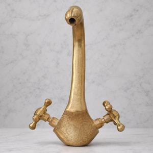 Handmade Moroccan Brass Faucet – Color Gold