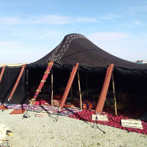 Camping Tent Moroccan Made from camel hair and goat hair prevents rain water from seeping inside  that can accommodate From 2 to 19 people