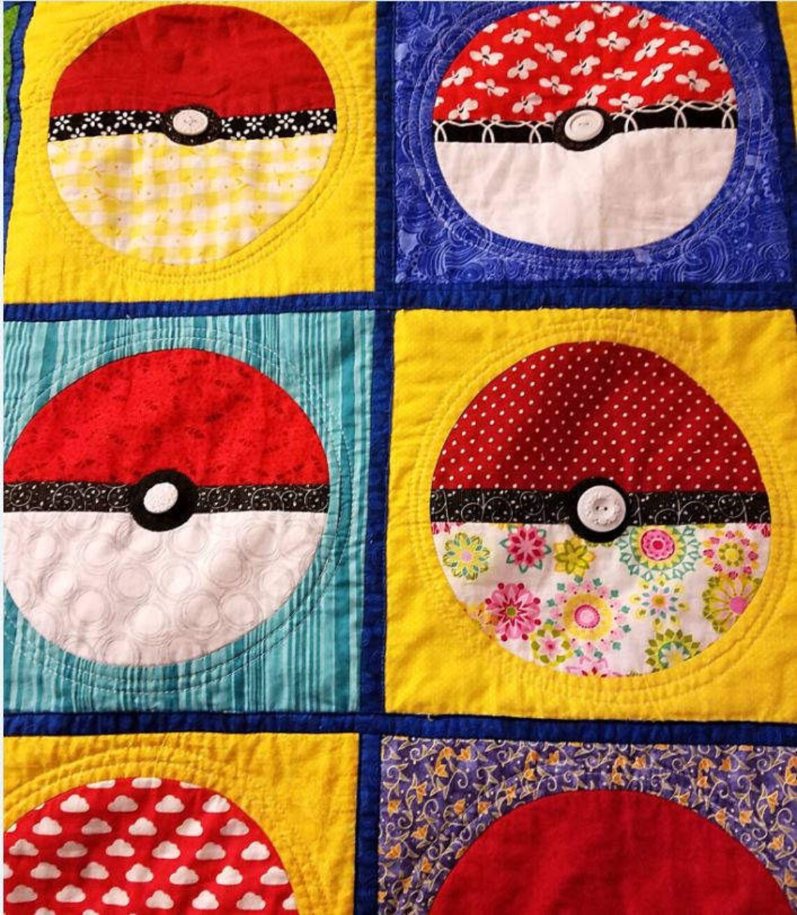 Pokemon Quilt Pattern Instant download Etsy