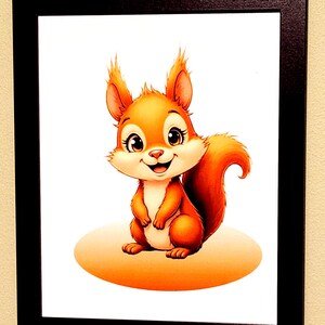 Lámina de animales Forest Friends de 8 x 10 para enmarcar, diseñada con cariño y refinada para la decoración de la pared de tu habitación infantil o infantil. **PRODUCTO FÍSICO***