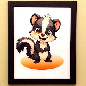 Lámina de animales Forest Friends de 8 x 10 para enmarcar, diseñada con cariño y refinada para la decoración de la pared de tu habitación infantil o infantil. **PRODUCTO FÍSICO***
