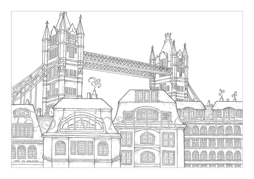 LondonStadtAusmalbilder Download Digitaldruck von meinem