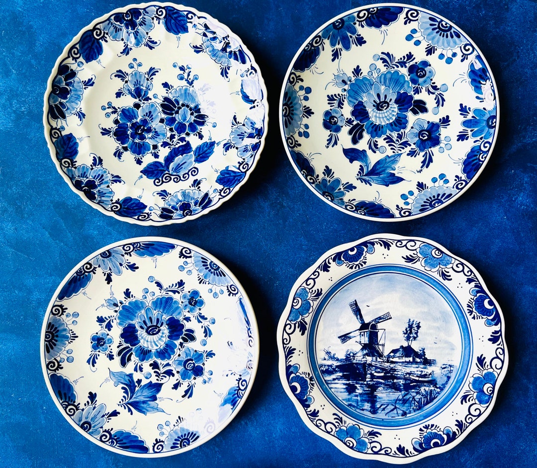 Antique Delft Chargers / Delft Wall Plates / Delftware / Hand Etsy