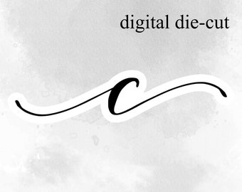 Digital Die-cut - elegant 'c'