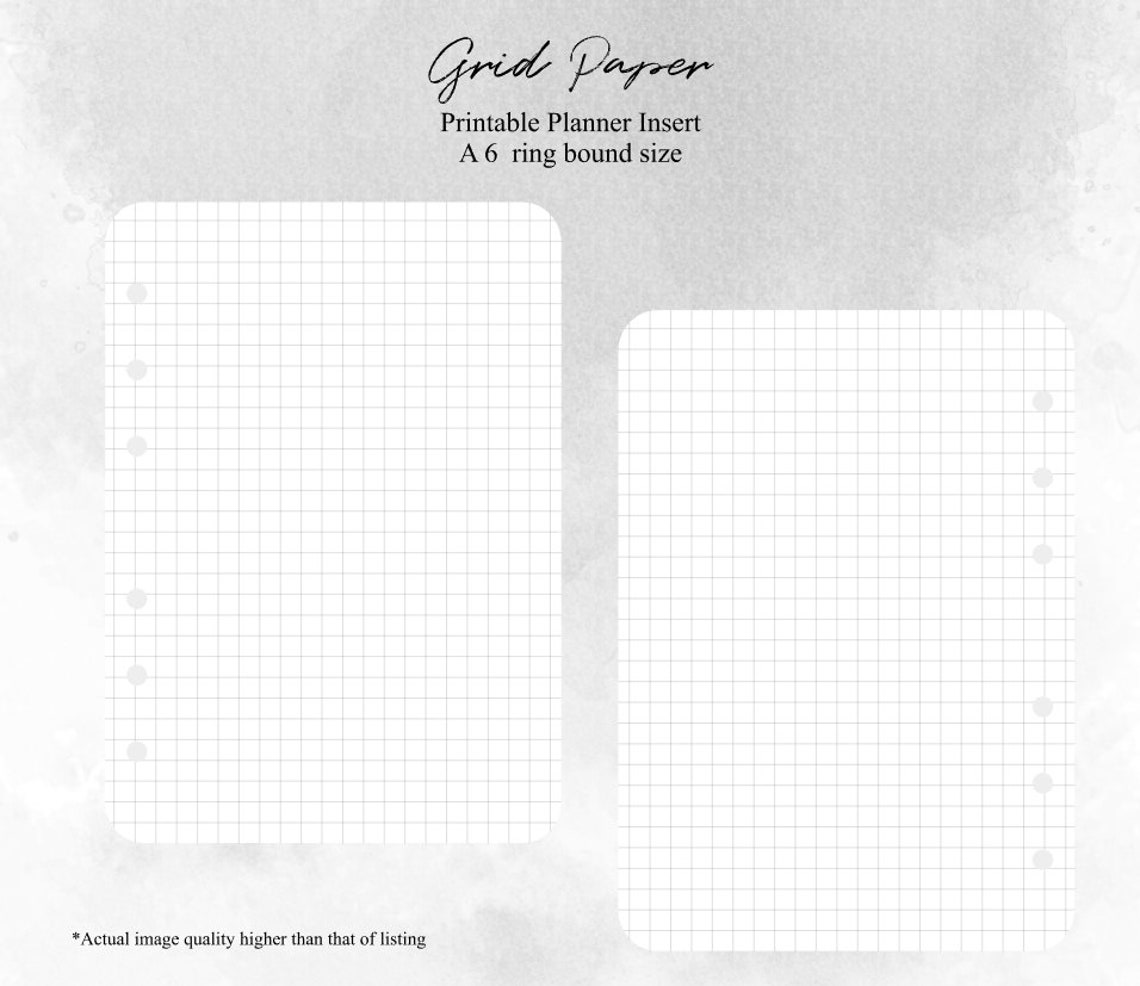A6 Size Printable Grid Paper X003 - Etsy Canada