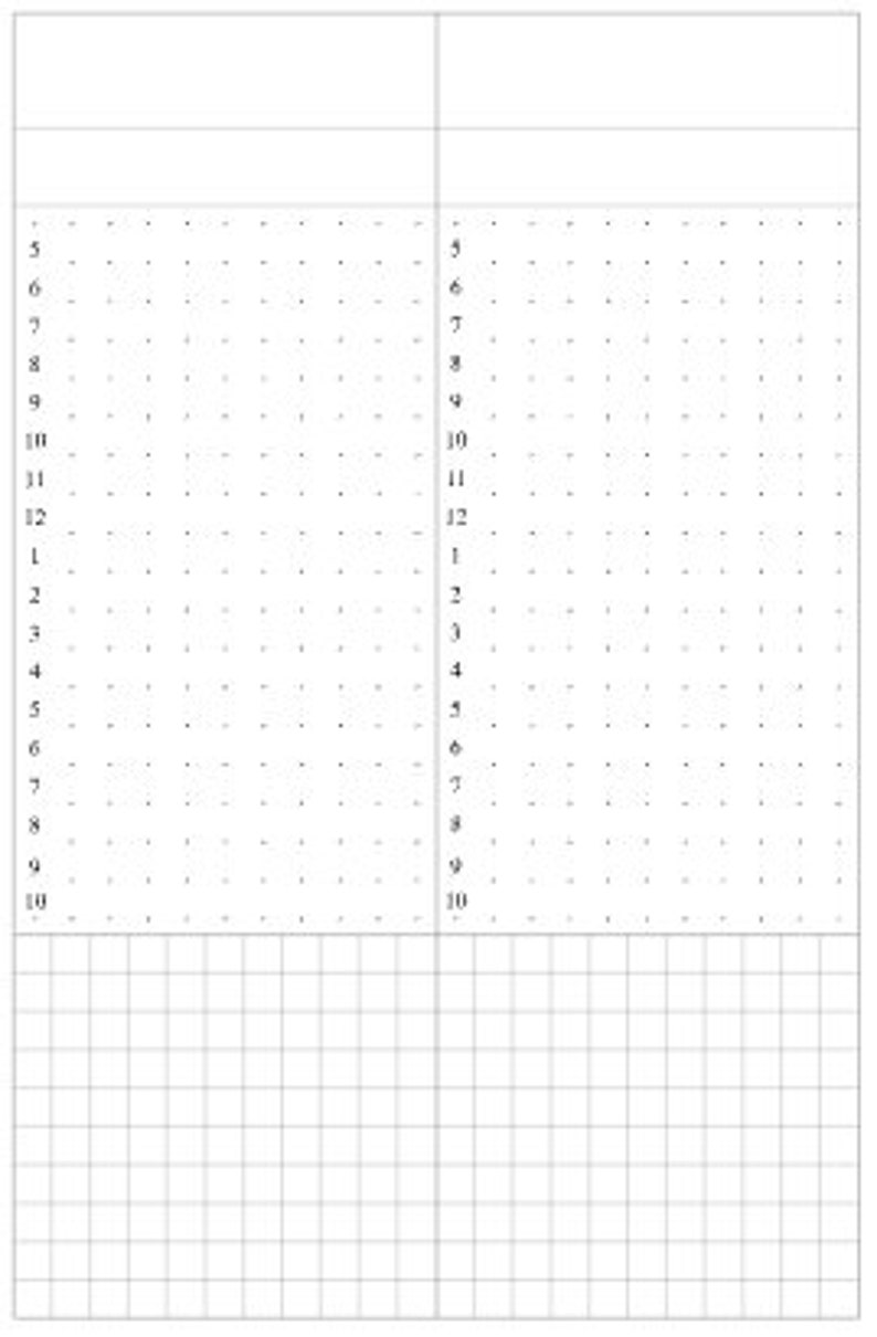 Personal Wide Size Week on Four Pages UNDATED With Overview W012 Etsy