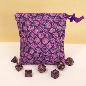 Purple Galaxy Dice Dice Bag | Dungeons and Dragons Dice Bag | For Tabletop Gamers, Role-players, Dice | D&D Dice Bag |