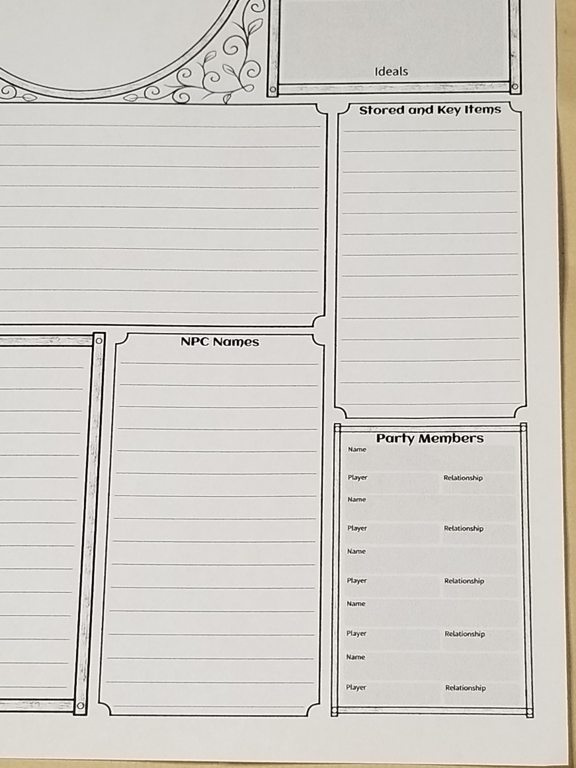 Dnd Character Sheet D&amp;D 5th Edition Character Sheet - Etsy