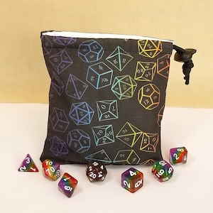 Rainbow Dice Dice Bag | Dungeons and Dragons Dice Bag | For Tabletop Gamers, Role-players, Dice | D&D Dice Bag |