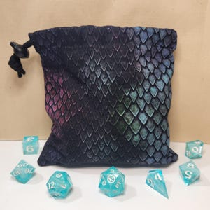 Dragon Scale Dice Bag | Dungeons and Dragons Dice Bag | For Tabletop Gamers, Role-players, Dice | D&D Dice Bag |