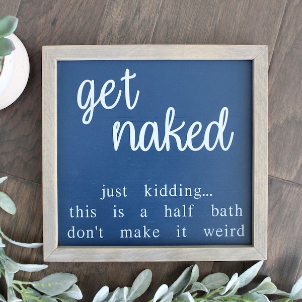 Half Bath Sign Etsy