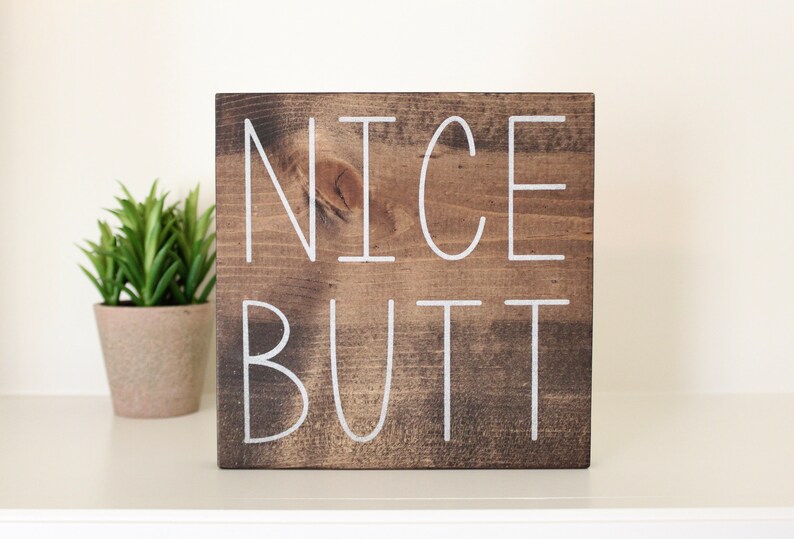 Good Rump Signs Nice Butt Sign | Rae Dunn Inspired | Bathroom Wall Decor | Funny ...