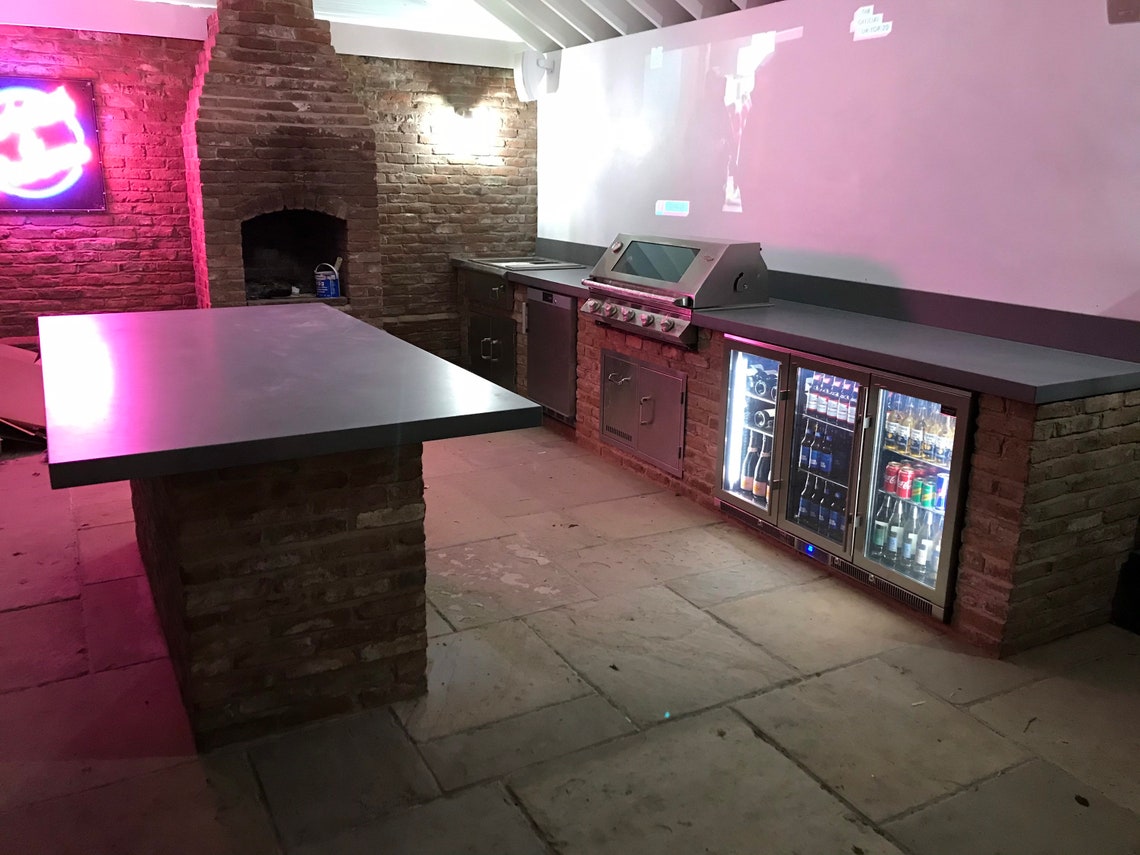 Concrete BBQ Worktop Garden Worktop Outdoor Kitchen Grey Worktop White