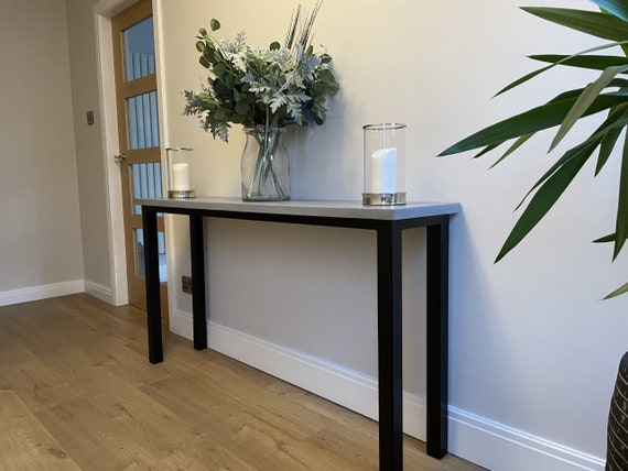 White concrete 2024 console table