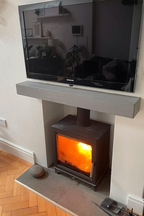 Easyego Mensola per caminetto da 182,9 cm, in legno rustico, per caminetti, decorazione da parete, con superficie spazzolata (72 x 8 x 5 cm, naturale rustico