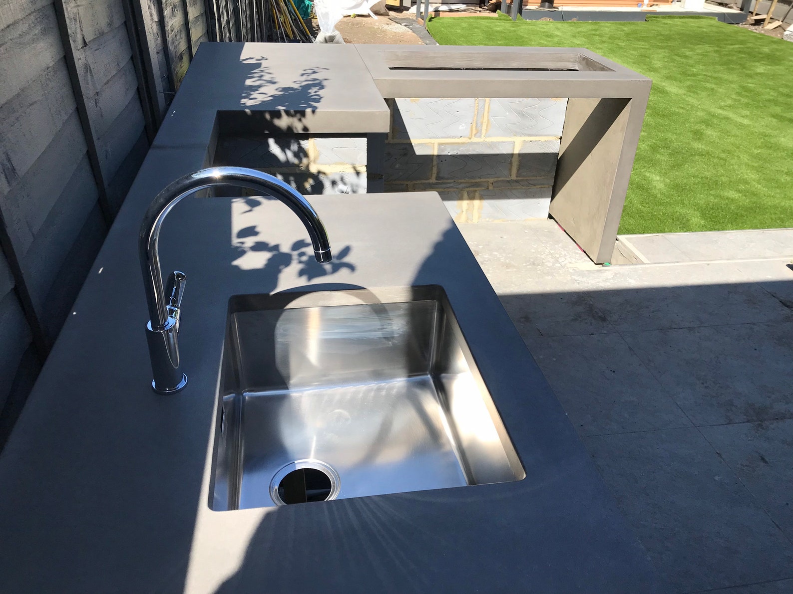 Concrete BBQ Worktop Garden Worktop Outdoor Kitchen Grey Worktop White