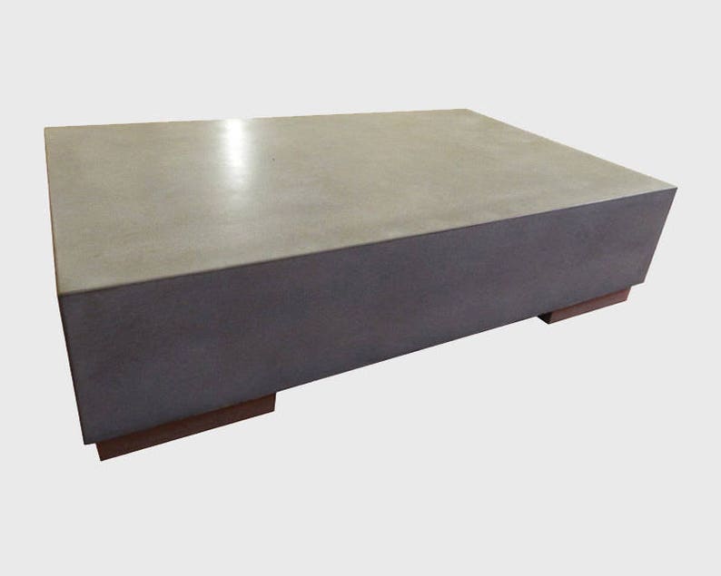 Concrete Coffee Side End Table In Cool Grey Light Weight Image 0