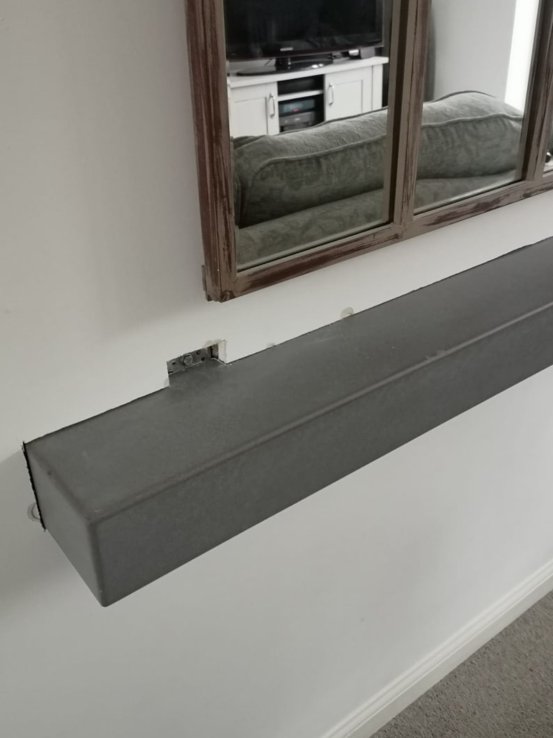 Concrete Mantel Fireplace Mantel Industrial Beam Picture Shelf Modern