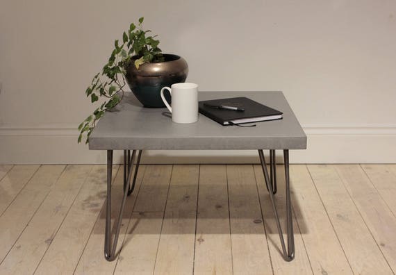 Custom concrete coffee table deals