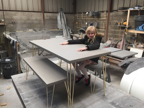 Concrete dining table sale small