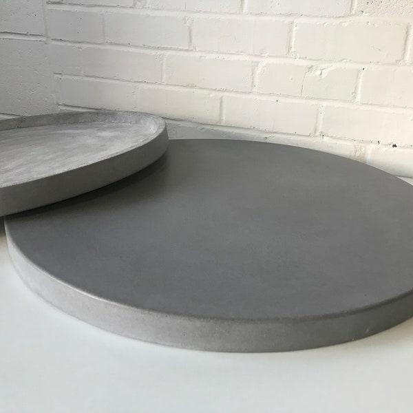 Round Concrete Table - Round Side Table Top - Circular Slab Worktop - make your own desk, coffee or round dining table - Grey's or White