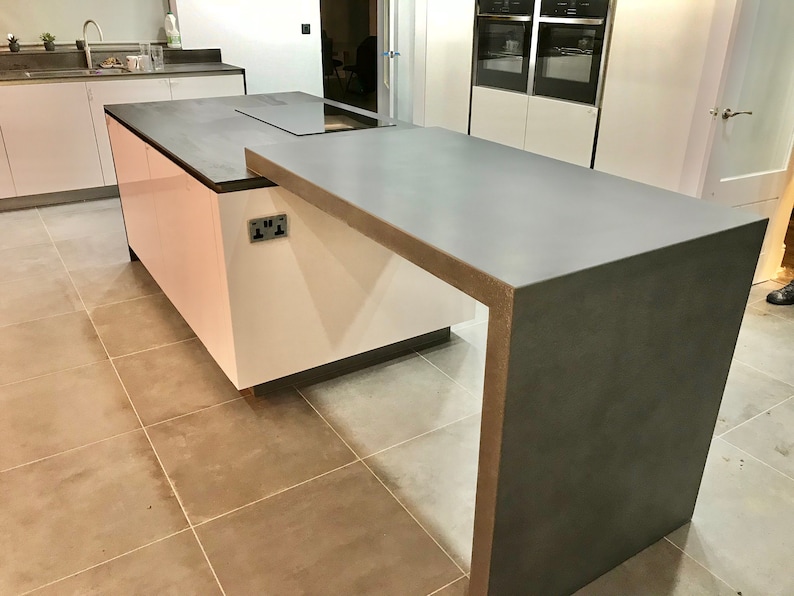 Concrete Kitchen Island Kitchen Worktop High Quality Grey Worktop White
