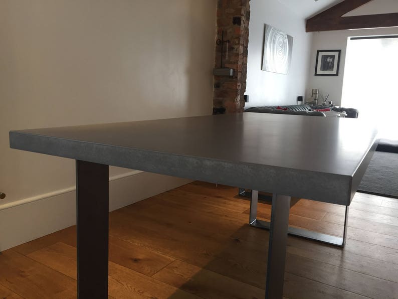 Concrete Dining Table Concrete Desk Concrete Conference Etsy UK