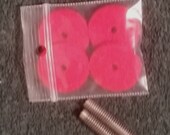 Spool Pin Springs (2) with Red Spool Felts (4) for Singer Featherweight 221 and other Machines - Sold in pkg. of 2 Springs and 4 Felts