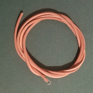 New Leather Treadle Sewing Machine Belt with Metal Attachment Hook 72" long - 3/16" in Diameter - Very Good Quality