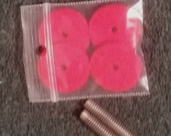 Spool Pin Springs (2)  with Red Spool Felts (4) for Singer Featherweight 221 and other Machines - Sold in pkg. of 2 Springs and 4 Felts