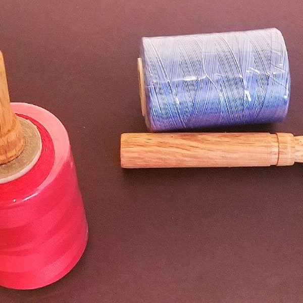 WOODEN SPOOL PIN for Coats & Clark Mercerized Cotton Thread 1200 Yards - 2 Pins per Order - No more thread bouncing around while sewing