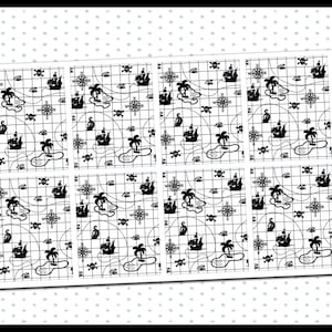 Sous-couches métallisées, (110) boîtes pour bougies, autocollants métallisés, pirates, carte au trésor