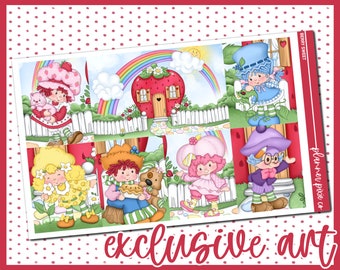 Deluxe Weekly Sticker Kit For Use With Standard Vertical Planners, "Berry Sweet"