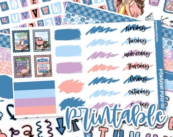 Printable Journaling Kit // Printable  // Cut Line Files // Instant Download // "Summer Cruisin"