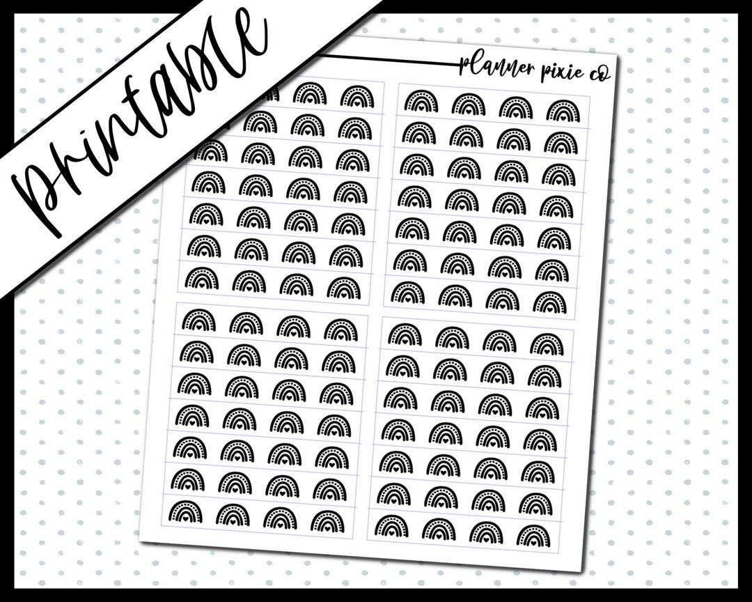 Foil Ready Printable Stickers Printable Cut Line Files - Etsy