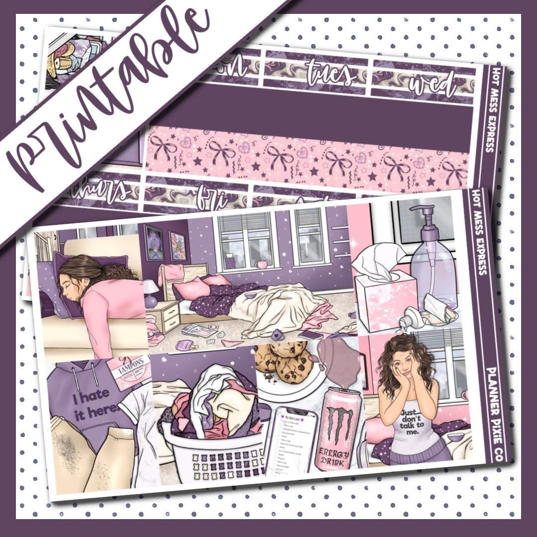 Printable Weekly Kit // Printable // Cut Line Files // Instant Download ...