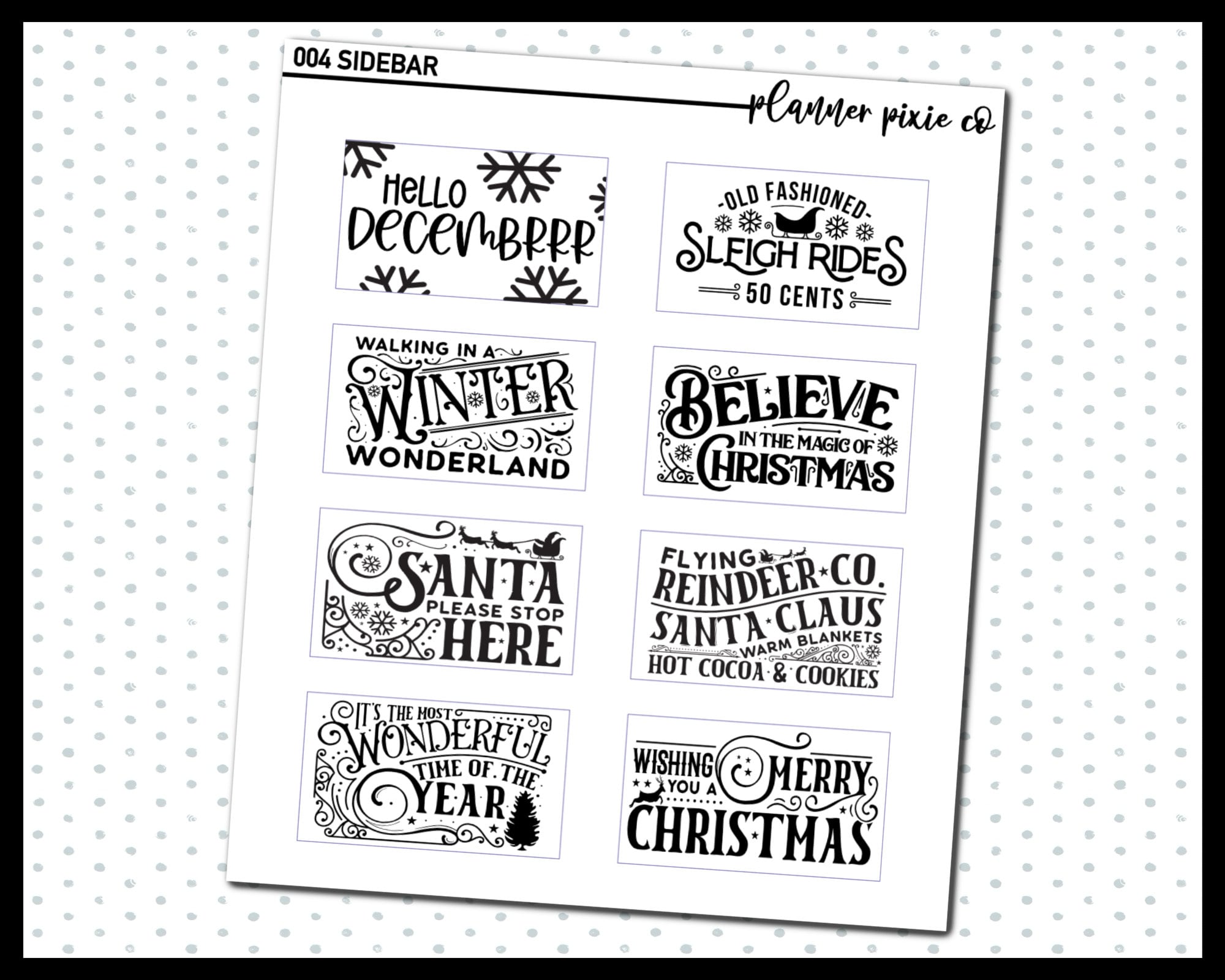 Foiled Overlay SIDEBAR Quotes, (004) Quote Stickers, December ...