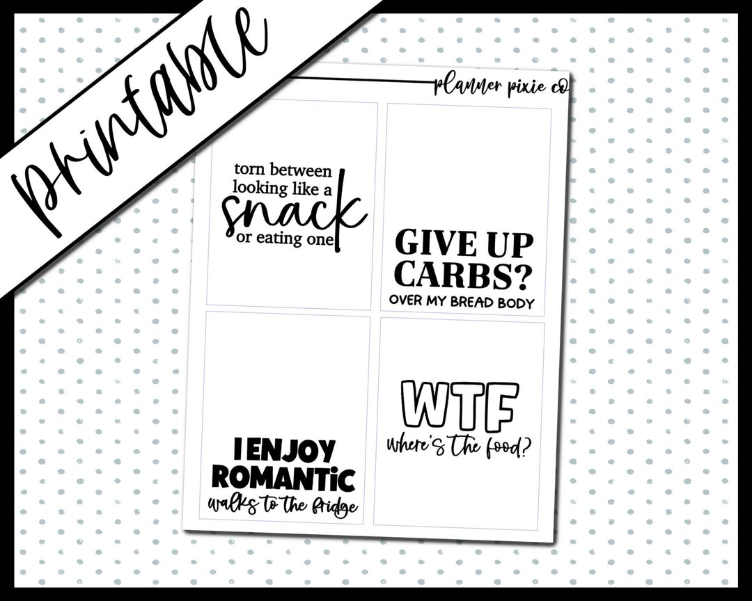 Foil Ready, Printable Stickers, Overlays, Digital Planner Stickers ...