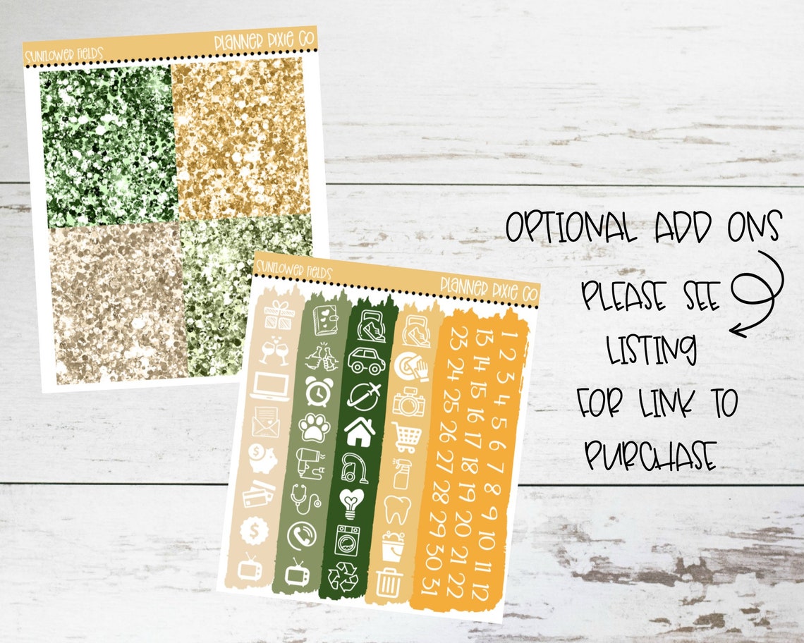 Deluxe Weekly Sticker Kit For Use With Standard Vertical Etsy