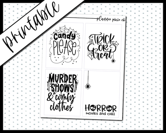 Foil Ready Printable Stickers Overlays Digital Planner - Etsy