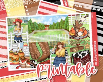 Printable Weekly Kit // Printable  // Cut Line Files // Instant Download // "Jessie"