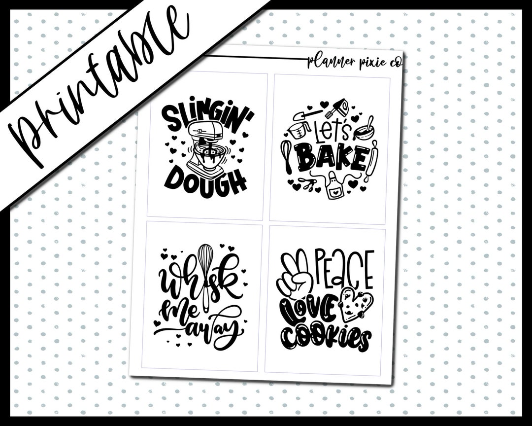 Foil Ready, Printable Stickers, Overlays, Digital Planner Stickers ...